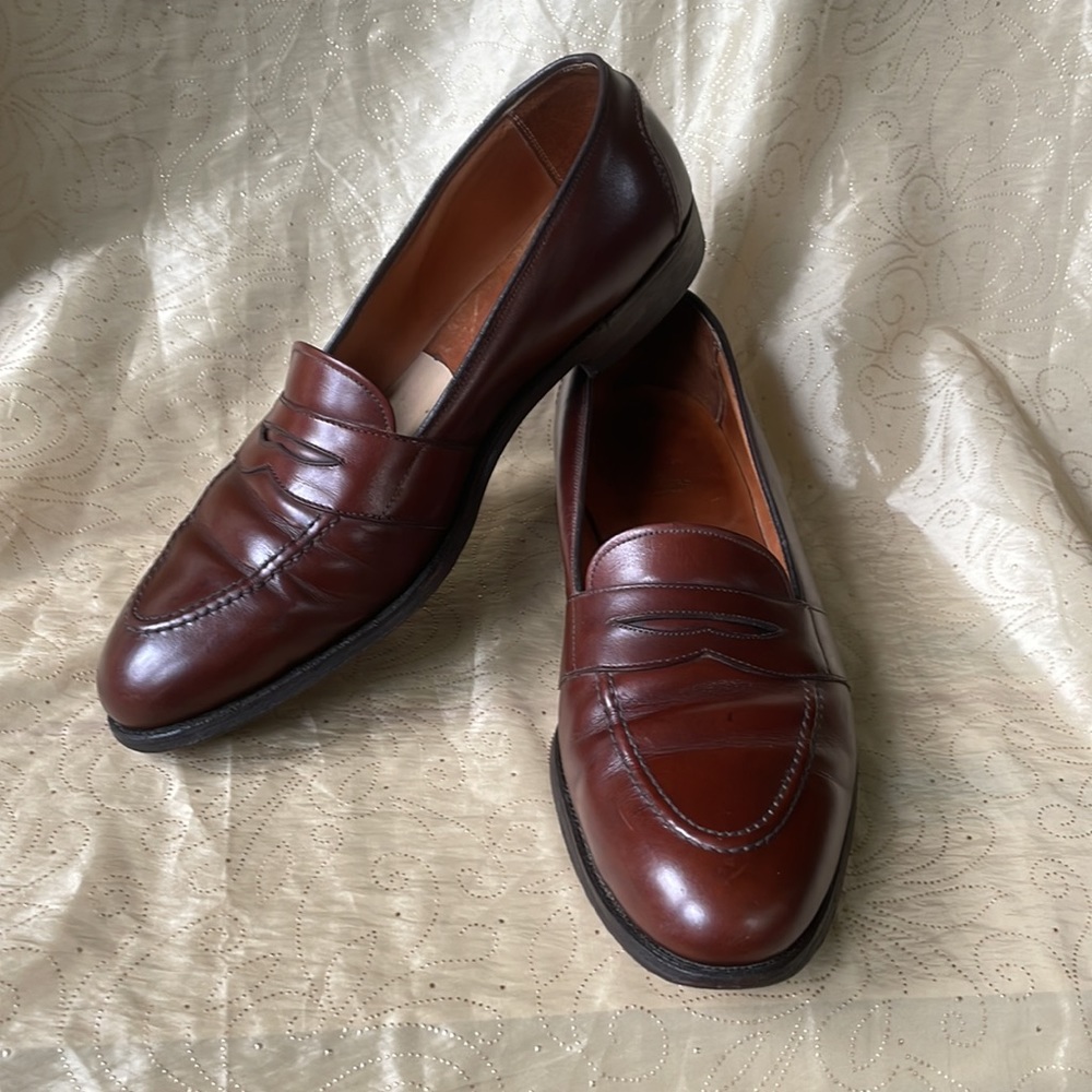 VTG Alden 761 for Brooks Brothers penny loafer in mahogany calfskin (11D)